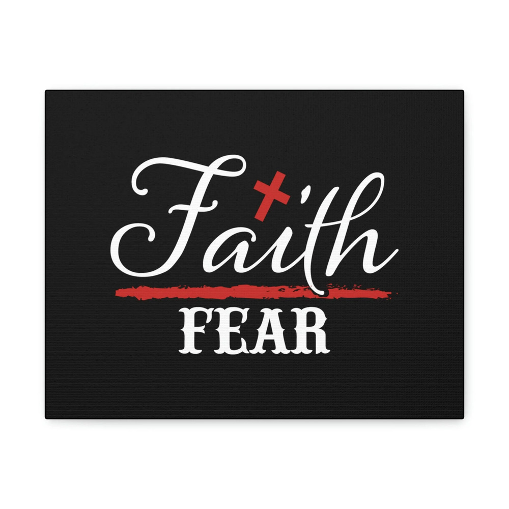 Scripture Walls Faith Over Fear Mark 4:40 Red Cross Christian Wall Art Bible